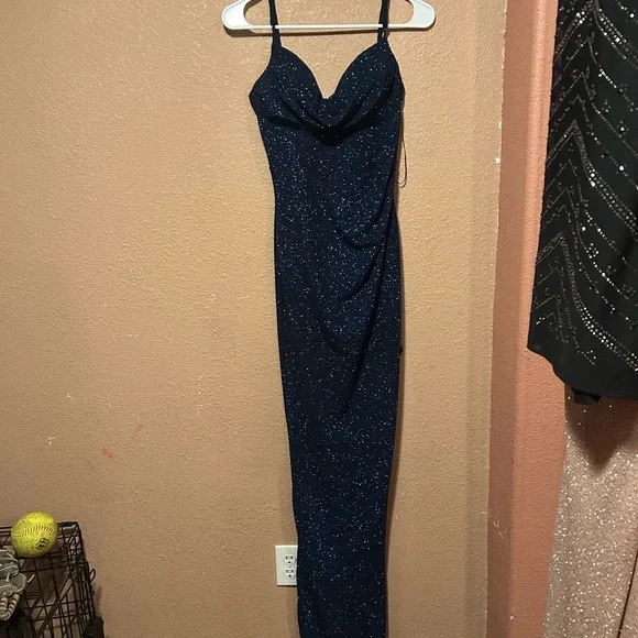 Lovely Day Dresses | Elegant Navy Blue Glitter Dress | Color: Blue | Size: M | Pm-49561999'S Closet